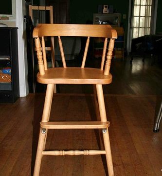 wooden high chair