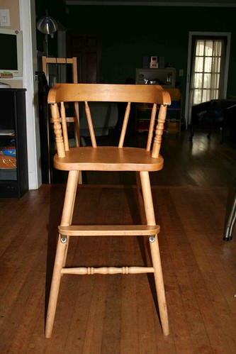 wooden high chair