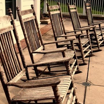 Wooden rocking chairs