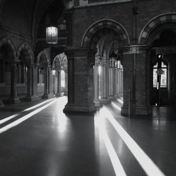 A Saint through the shadows - St Pancras International on 28 Jan 2016