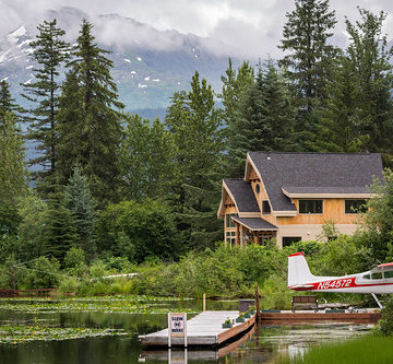 Sea Plane and Alaskan House