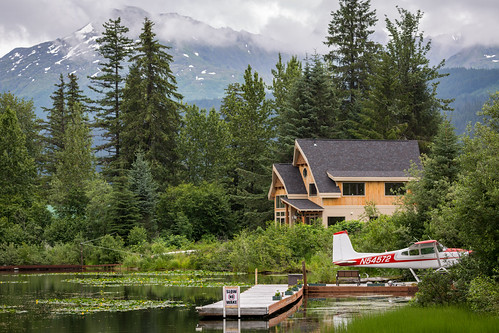 Sea Plane and Alaskan House