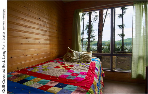 Quilt-Covered Bed, Long Point Lake