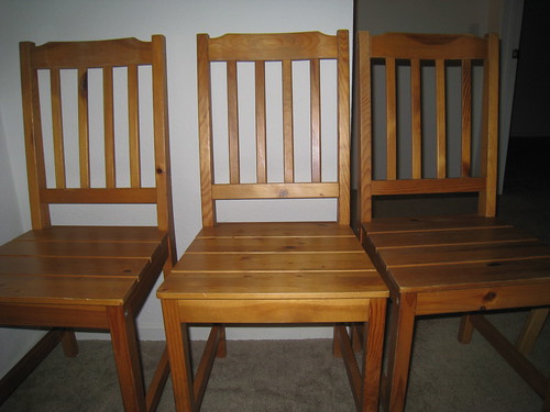 wooden chairs- $10 ea