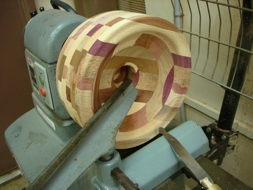 Multi-Wood Bowl- being turned