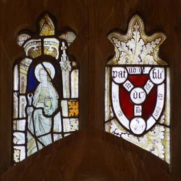 St Apollonia and shield of the Holy Trinity (15th Century)