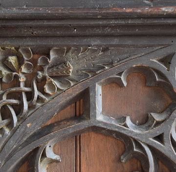 entwined flowers (bench detail, early 16th Century)