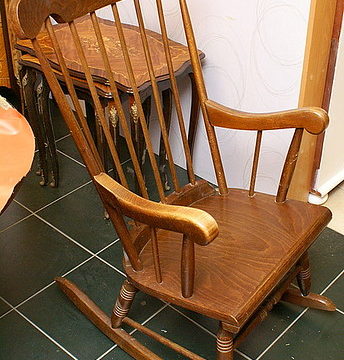 Wooden rocking chair £65