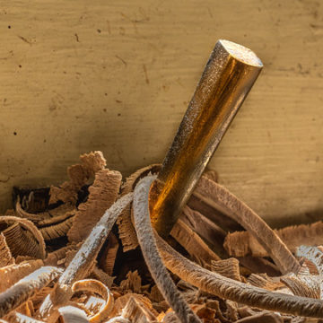 Wood Shavings on Workshop Windowsill