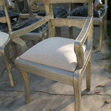 Regency Arms Chair - White Metal