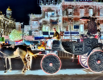 India - West Bengal - Kolkata - Streetlife - Wedding  Carriage - 127ee