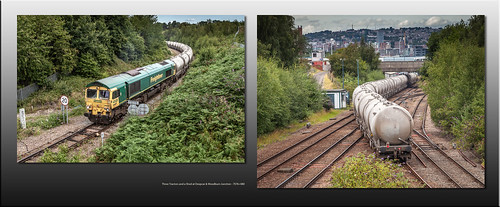 Three Tractors and a Shed at Deepcar & Woodburn Junction - 7076+080