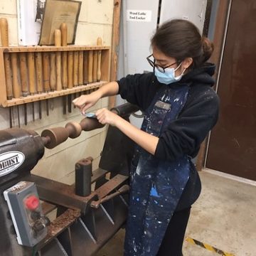 Hao wood drinking mugs on the Wood Lathe