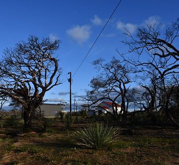 Stokes Bay CFS Shed and Community Hall seen from Parndana Road, Kangaroo Island South Australia