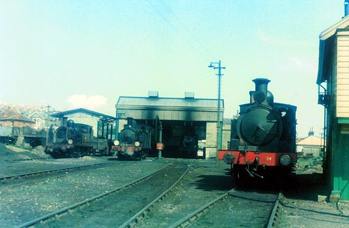 British Railways (SR) – ‘O2 Class’ 0-4-4T ‘W24 Calbourne’ on shed at 70H Ryde St John’s Road – taken by Alex Passmore on 01/9/1958.