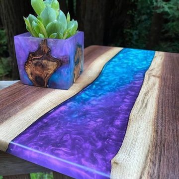 Table From Cement And Epoxy Resin | Woodworking - Arts & Crafts