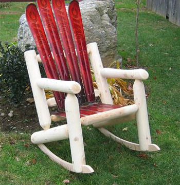 Red Fat Ski Log Rocker