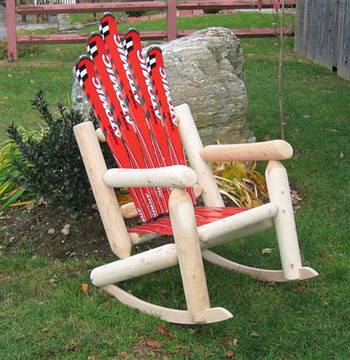 Red Atomic Log Rocker