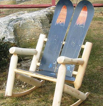 Snow Board Log Rocker