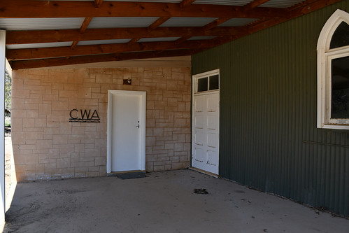 Black Hill District Hall CWA room under the verandah erected in 2012 with assistance from the Mid Murray District Council. South Australia