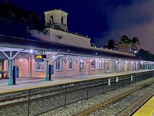 Seaboard Airline Railway Station, 201 South Tamarind Avenue, West Palm Beach, Florida, USA / Built: 1925 / Rebuilt: 1991 /  Architect: L. Phillips Clarke / Floors: 2 / Added to NRHP: June 19, 1973 / Architectural Style: Mission/Spanish Revival