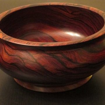 Hand-lathed bowl