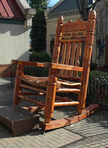 Oversized Wooden Rocking Chair Crop