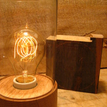 Bourbon Jar Lamp with Bourbon Vat chunk