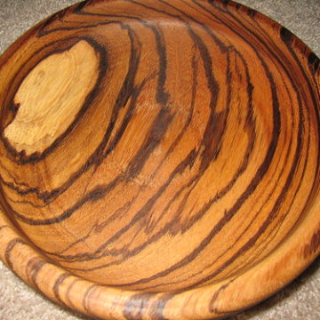 Carved Wood Bowl on Lathe