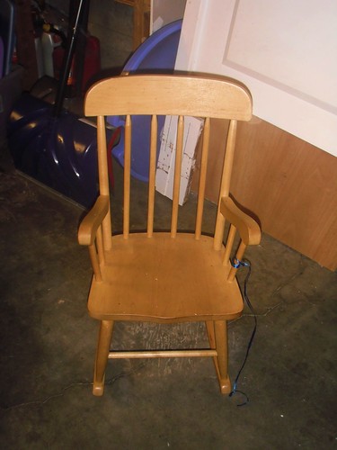 kids wooden rocking chair