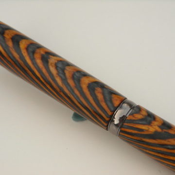 Handcrafted wood pen dyed