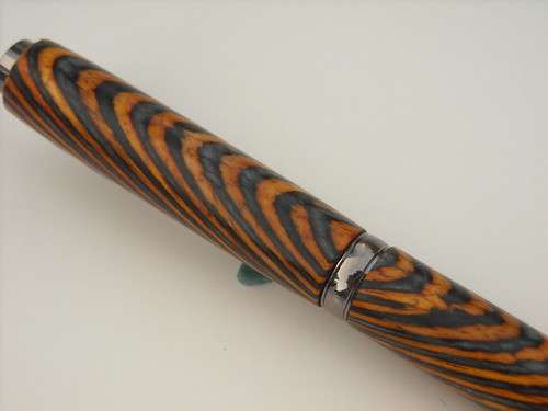 Handcrafted wood pen dyed