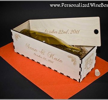 Beach Wedding Wine Box gift