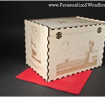 Creative Wedding CARD Box - laser personalized