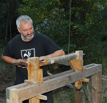 Pole Lathe in Gamston Wood