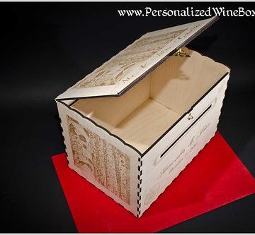 Wedding CARD Box, Laser personalized