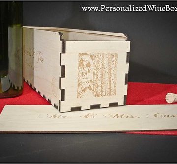 Wine Box - laser gift for wedding