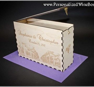 Wedding Note Card & Wine Box