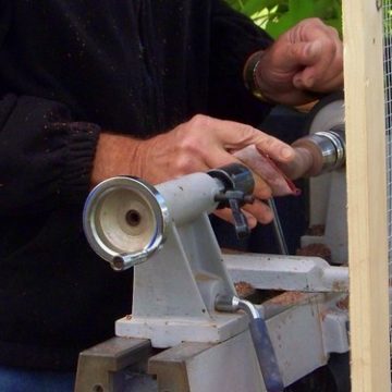 wood turning hands