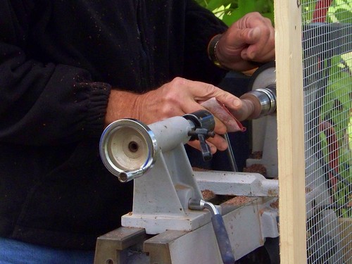 wood turning hands