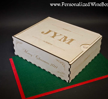 Wooden Wine Gift Box for 3 Bottles