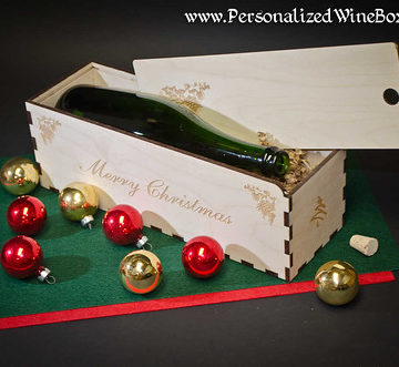 Christmas Personalized Wine Gift Wrap