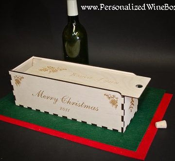 Personalized Wine Gift Wrap : One-of-a-kind Wood Boxes