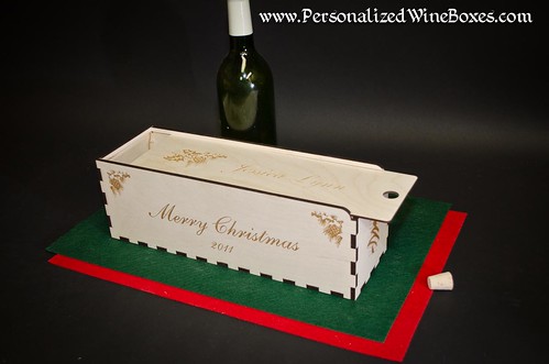 Personalized Wine Gift Wrap : One-of-a-kind Wood Boxes