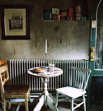 Old Cafe in Stockholm... with big cinnamon roll