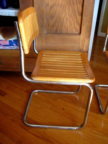 Set of 6 Vintage Mid century Marcel Breuer Wood Slat Dining Chairs