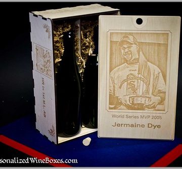 One-of-a-kind Wood Wine Gift Boxes - Laser Engraved (burned) - ideal creative retirement recognition