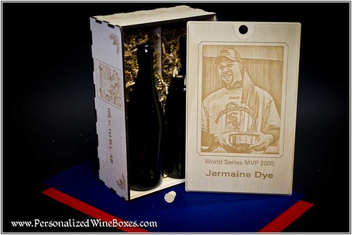 One-of-a-kind Wood Wine Gift Boxes - Laser Engraved (burned) - ideal creative retirement recognition