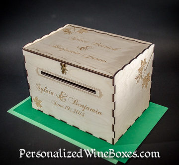 Wood Wedding Card Box for Sylvia & Benjamin