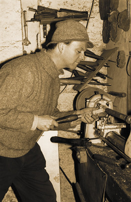 Martin Doyle at the lathe